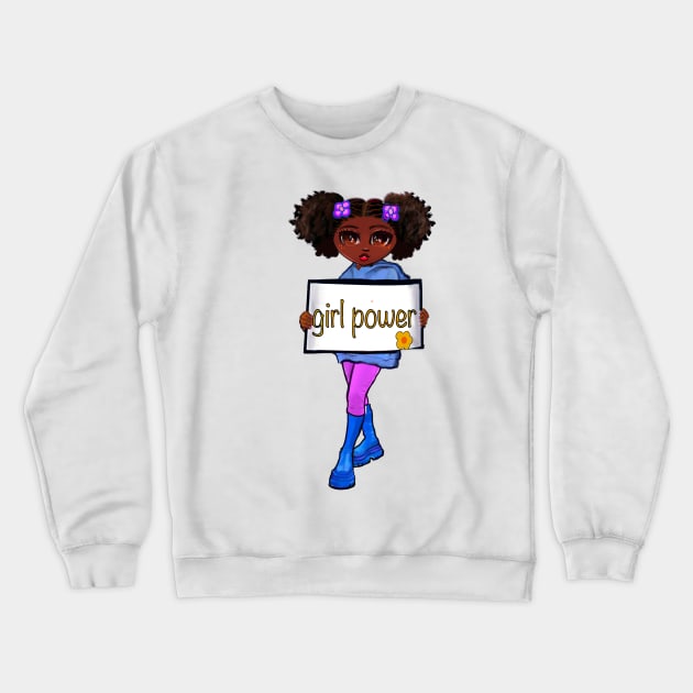 Womens African American Empowered Women Empower Women Cool Lady Black Girl Power Feminism Crewneck Sweatshirt by Artonmytee